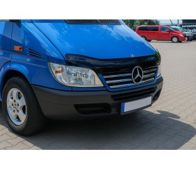 Накладки на кант решітки радіатора (2002-2006, 5 частин, нерж) Carmos - Турецька сталь для Mercedes Sprinter W901/902/903/904/905 рр