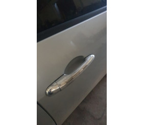Накладки на ручки (4 шт, нерж) Carmos - Турецька сталь для Nissan Primera P12 2002-2007 рр