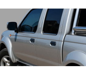 Зовнішня окантовка вікон (4 шт., нерж.) Carmos - Турецька сталь для Nissan NP300 1999-2015 рр
