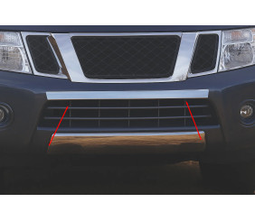 Накладка на передній бампер (нерж.) для Nissan Navara 2006-2015 рр