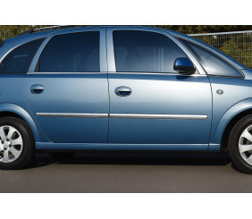 Молдинг дверний (4 шт, нерж) для Opel Meriva 2002-2010 рр