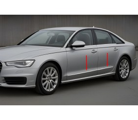 Хром молдинг дверей (6 шт) для Ауди A6 C7 2011-2017 рр