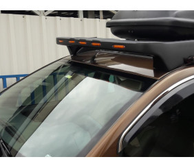 Козирьок лобовога скла V1 (LED, чорний мат) для Dacia Duster 2008-2018 рр