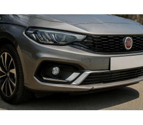 Окантовка протитуманних ліхтарів (2021-2026, нерж) для Fiat Tipo 2016- рр
