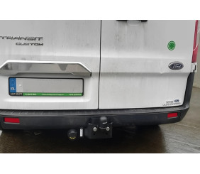 Хром планка над номером (2 дверки, нерж.) для Ford Custom 2013-2022 рр