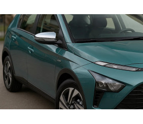 Накладки на дзеркала (2 шт., нерж.) для Hyundai Bayon 2021- рр