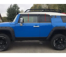 Нижня окантовка на вікна (нержавійка, 4 шт) для Toyota FJ Cruiser 2006-2022 рр