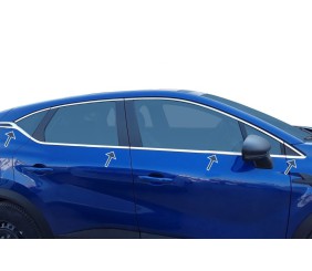 Окантовка вікон (8 шт, нерж.) для Renault Captur 2019- рр