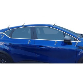 Повна окантовка вікон (16 шт, нерж.) для Renault Captur 2019- рр