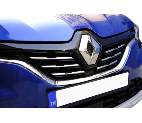 Накладки на решетку (6 шт, нерж.) для Renault Captur 2019- рр