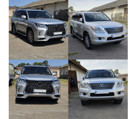 Комплект міні-рестайлінгу з моделі 2008-2015 на TRD Sport (бампер, фари) для Lexus LX570/450d рр
