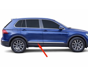 Молдинг дверний OmsaLine для AllSpace (4 шт, нерж) для Volkswagen Tiguan 2016-2023 рр