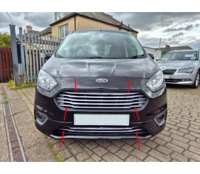 Накладки на решітку Carmos (2018-2026, 7 шт, нерж) для Ford Courier рр