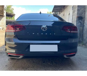 Накладки на глушник V2 SD/SW (2019-2026, 3 шт, нерж) для Volkswagen Passat B8 рр