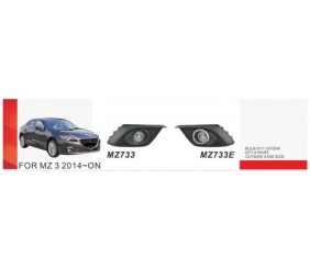 Противотуманки (2 шт, галогенні) для Mazda 3 2013-2019 рр