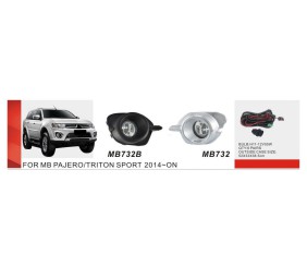 Противотуманки 2015-2019 (2 шт, галоген) для Mitsubishi Pajero Sport 2015- рр