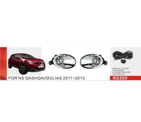 Противотуманки (2 шт, галогенні) для Nissan Qashqai 2010-2014 рр