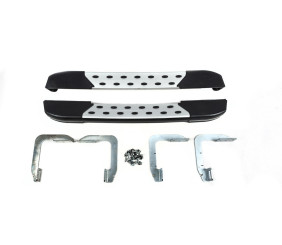 Бокові пороги DOT-Line за колесом (2 шт., Алюм.) ExtraLong для Volkswagen Crafter 2006-2016 рр