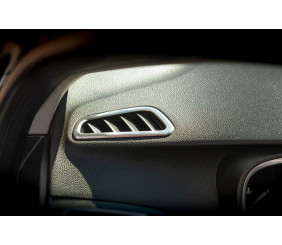 Накладка на обдув в салоні (2 шт, нерж) для Renault Megane IV 2016-2025 рр