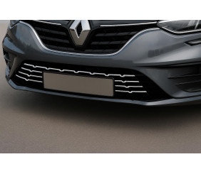 Накладки на бампер 2021-2026 (7 шт, нерж) для Renault Megane IV рр