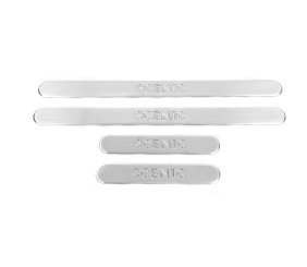 Накладки на пороги OmsaLine (4 шт, нерж.) для Renault Scenic/Grand 2003-2009 рр