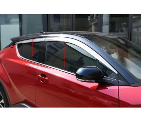 Окантовка вікон OmsaLine (4 шт., нерж.) для Toyota C-HR 2016-2023 рр