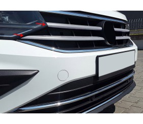Накладки на решітку 2020-2026 (4 шт., нерж) Carmos - Турецька сталь для Volkswagen Tiguan рр