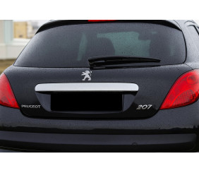 Накладка над номером (нерж) для Peugeot 207 2006-2014 рр