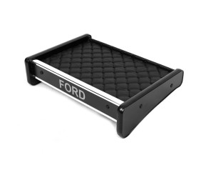 Полиця на пенель (Чорна з чорною ниткою) для Ford Transit 1991-2000 рр