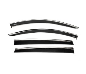 Вітровики з хромованим молдингом (4 шт, Niken) для Hyundai Santa Fe 4 2018-2023 рр