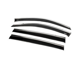 Вітровики з хромованим молдингом (4 шт, Niken) для Toyota Highlander 2013-2019 рр