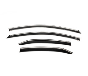Вітровики з хромованим молдингом (4 шт, Niken) для Toyota Camry 2017-2023 рр