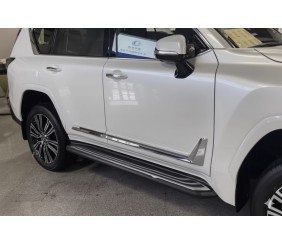 Молдинги F-Sport білі-2026хром (4 шт, ABS) для Lexus LX 500d/600 2022- рр
