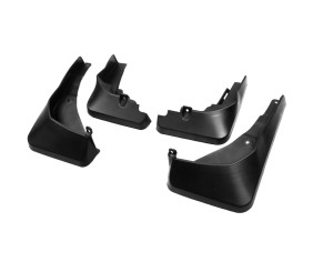 Бризковики Premium (з пластиковими порогами, 4 шт) для Ауди Q2 2016- рр