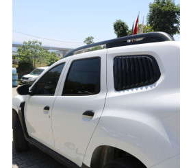 Накладки на задні вікна EuroCap (2 шт, ABS) для Dacia Duster 2018-2024 рр