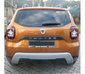 Накладка на задній бампер U-Type (ABS, сіра) для Renault Duster 2018-2024 рр