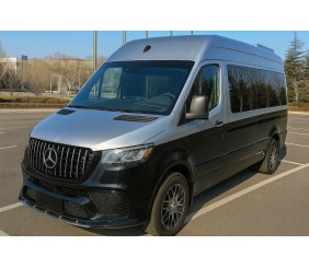 Передній бампер з решіткою V1 (AMG) для Mercedes Sprinter W907/W910 2018- рр