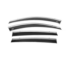 Вітровики з хромованим молдингом (4 шт, Niken) для Toyota Rav 4 2013-2018 рр