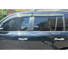 Вітровики з хромованим молдингом (4 шт, Niken) для Toyota Land Cruiser 200 2007-2021 рр