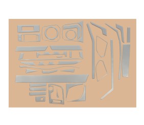 Накладки на панель (2020-2026) Алюміній для Volkswagen T6 рр