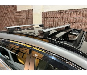 Перемички на вбудовані рейлінги під ключ Wizard V2 (2 шт) 115см, сірі для Hyundai Tucson TL 2016-2021 рр