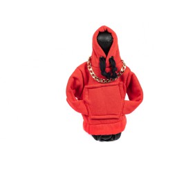 Чохол КПП кофта-худі (червона, чорний шнурок)