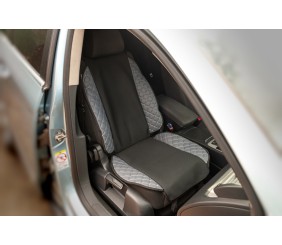 Накидка на сидіння ECO і тканина (1 шт, Сірий з сірою ниткою-2026 тканина)