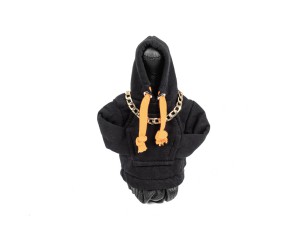 Чохол КПП кофта-худі (Чорна, оранжевий шнурок)