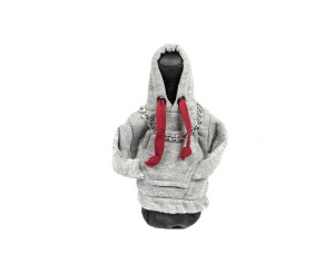 Чохол КПП кофта-худі (сіра, бордовий шнурок)