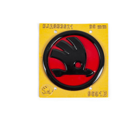 Емблема червона 5JA853621 (89 мм) для Skoda