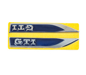 Бокові накладки GTI-сині-хром (145мм на 22м)