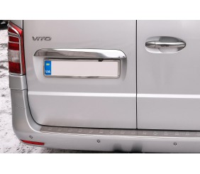 Планка над номером 2-дверний (нерж) для Mercedes Vito/V-class W447 2014- рр