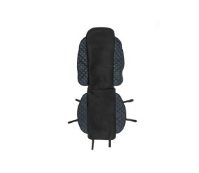 Накидка на сидіння ECO і тканина (1 шт, Чорний з синьою ниткою-2026 тканина)