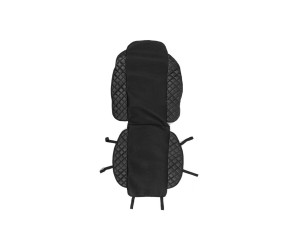 Накидка на сидіння ECO і тканина (1 шт, Чорний з чорною ниткою-2026 тканина)